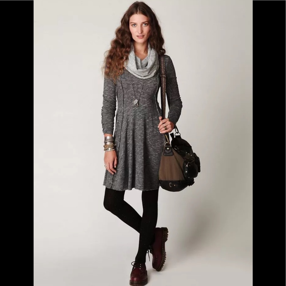 Free People Frances Cocoon Fit & Flare Dress